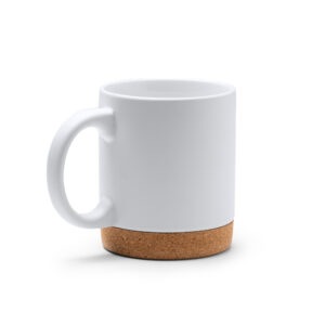 ceramic mug with cork bottom base