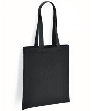 Black Organic Cotton Tote Bag