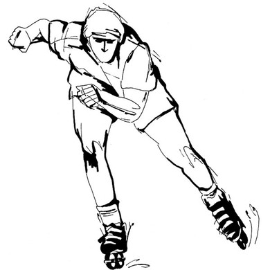 Rollerblade  Small Wood Mounted Stamp by Classic Stampington & Company