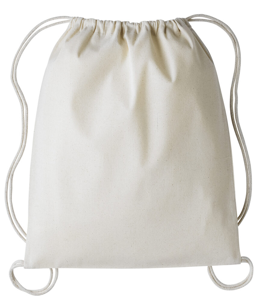 black_natural - natural cotton drawstring bags